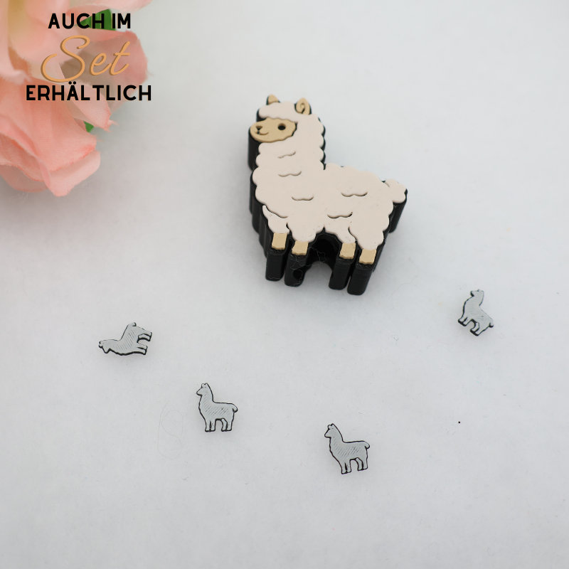 Lama 3D Topper | Dekoration für Strohhalme | PLA | 8,4 mm Lochdurchmesser | DIY Dekoration | wiederverwendbar