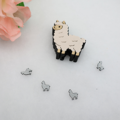 Lama Glitzerbecher Deko Set - 3D - PLA  (3 Topper/ 100 Stk Mini Elemente)