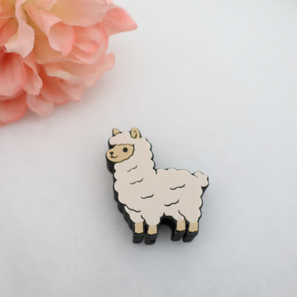 Lama Glitzerbecher Deko Set - 3D - PLA  (3 Topper/ 100 Stk Mini Elemente)