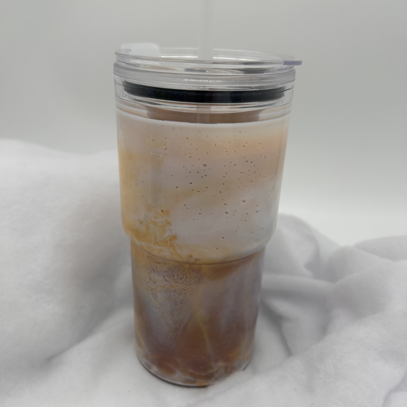 Coffee Cup Aloe Vera | Kaffee | 18OZ Becher Doppelwandig mit Deckel und Strohhalm