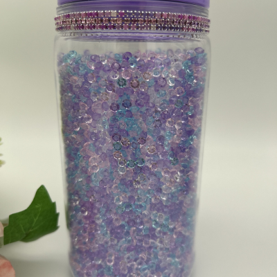 Purple Diamond Becher | 16OZ Becher Doppelwandig mit Deckel und Strohhalm