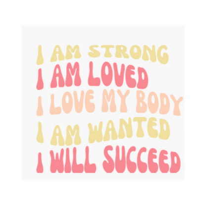 Affirmation | Trinkglas 500 ml | Strohhalm + Deckel