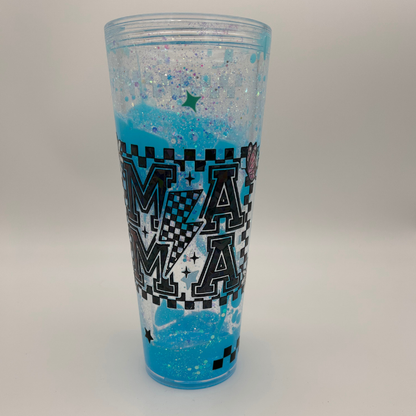Mama Karo Becher 700ml | Lava Becher mit Deckel und Strohhalm