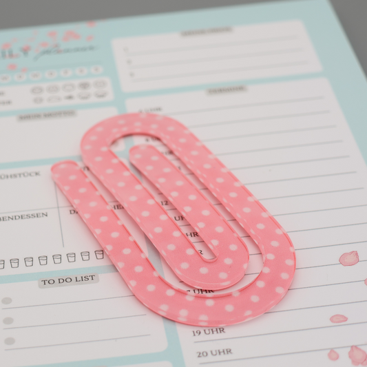 Rose dots JUMBO Büroklammer | Jumbo Paperclip | Lesezeichen