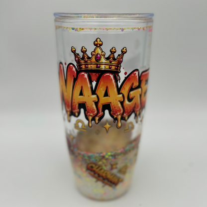 Sternzeichen Waage 800ml | Lava Becher mit Deckel und Strohhalm