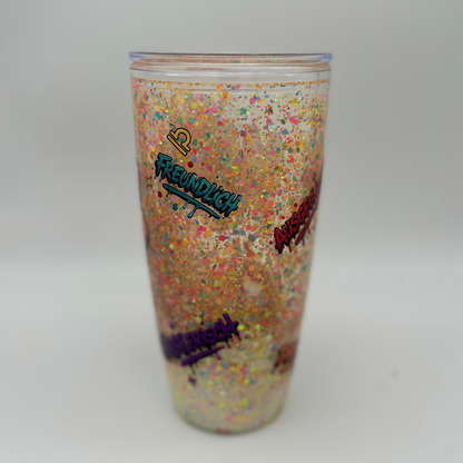 Sternzeichen Waage 800ml | Lava Becher mit Deckel und Strohhalm