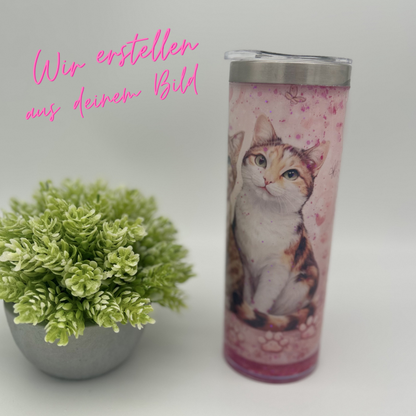 DEIN persönlicher Sublimations Glitzerbecher | personalisierter Becher mit Wunschmotiv und Glitzer