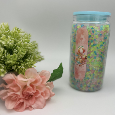 Beach Diamond Glow Becher | 16OZ Becher Doppelwandig mit Deckel und Strohhalm