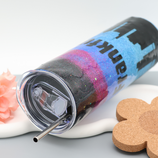 Night Sky City Tumbler FFM | Edelstahl Tumbler | Epoxidharz Thermobecher | personalisierbar