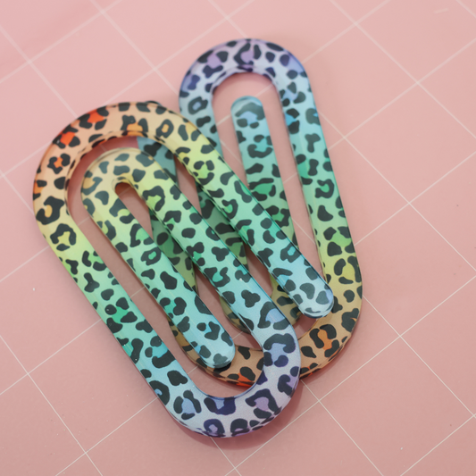 Leopard bunt JUMBO Büroklammer | Jumbo Paperclip
