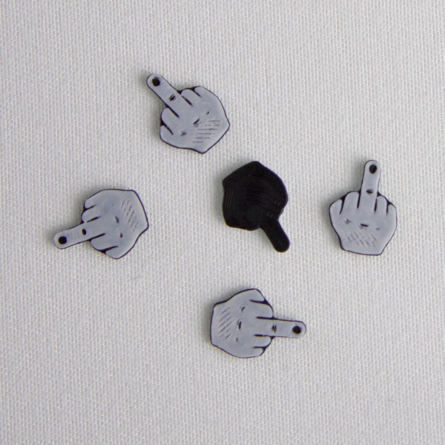 3D Mittelfinger - PLA Dekorationselemente - 100 Stk
