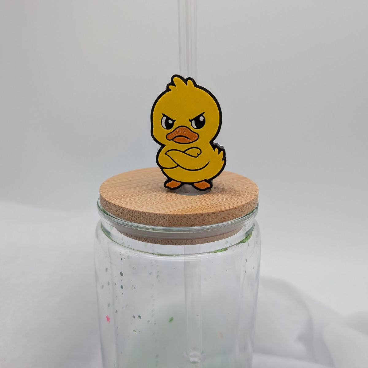 Ente 3D Topper | Dekoration für Strohhalme | PLA | 8,4 mm Lochdurchmesser | DIY Dekoration | wiederverwendbar