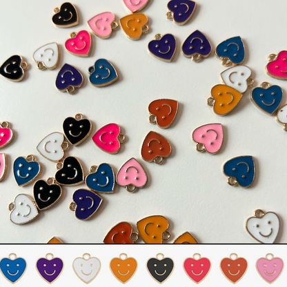 Herzanhänger mit Smiley Charm