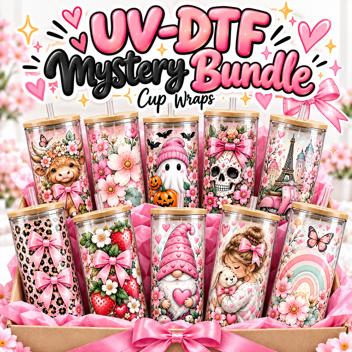 10 Stk UV-DTF Motive - Mystery Bundle