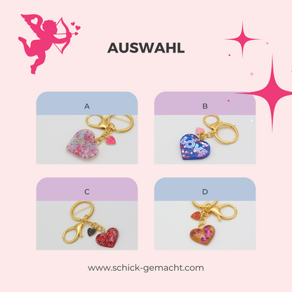 Herzanhänger mit Smiley Charm