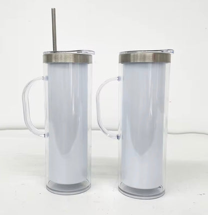 DEIN persönlicher Sublimations Glitzerbecher mit Henkel | personalisierter Becher mit Wunschmotiv und Glitzer