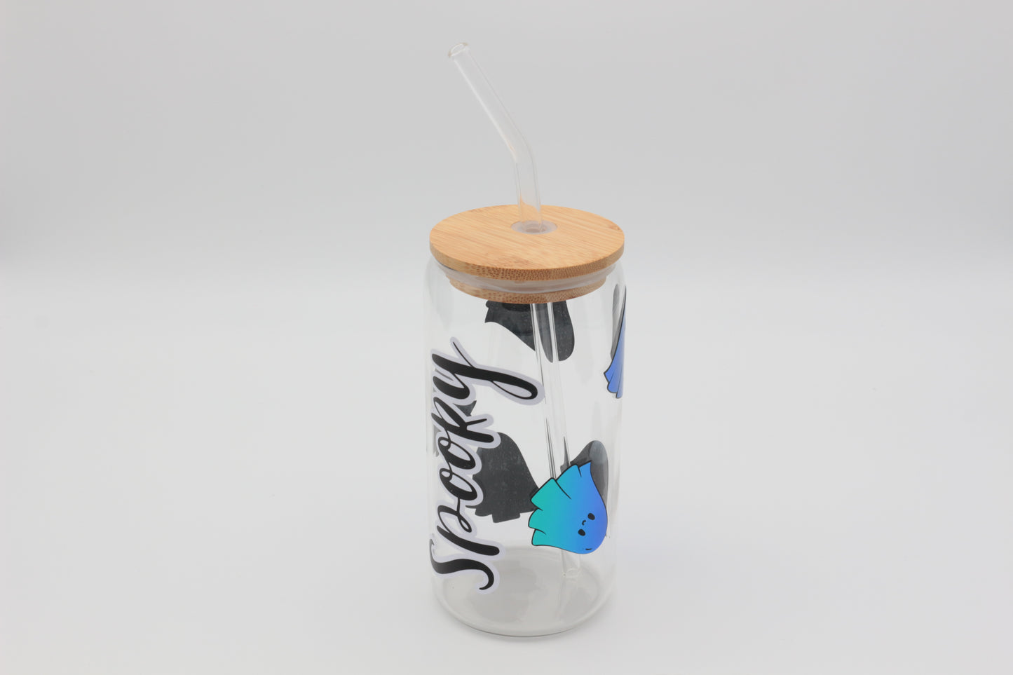 Glas mit Strohhalm - Spooky (holo)