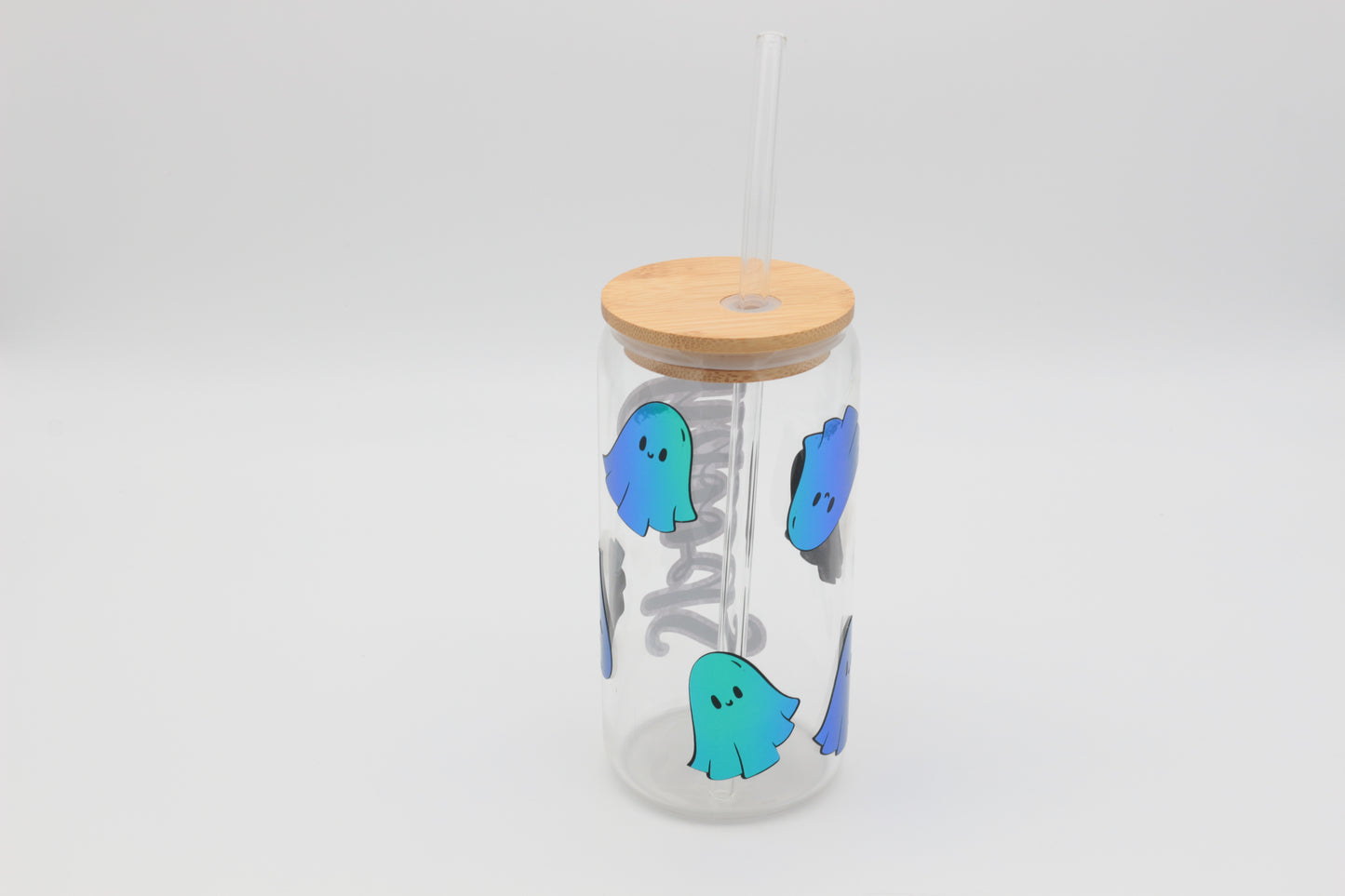 Glas mit Strohhalm - Spooky (holo)