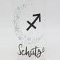 Sternzeichen | Schimmer | Trinkglas 460 ml | Strohhalm + Deckel