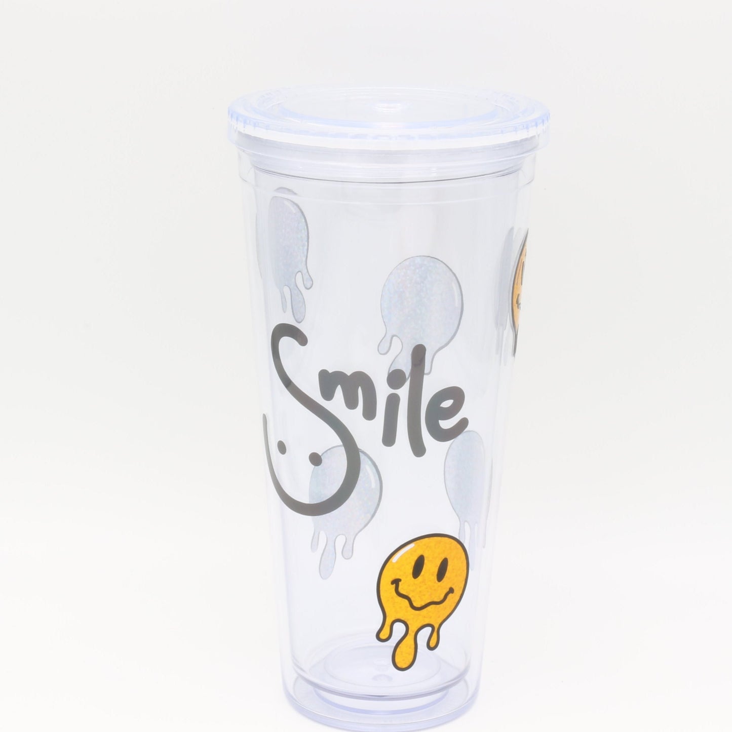 Trinkbecher mit Strohhalm - Smile