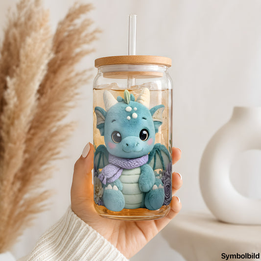 Plüschdrache mit Blüten