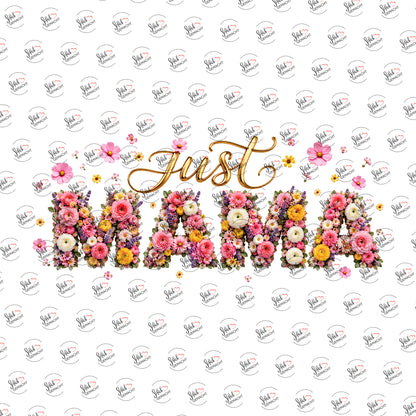 Just Mama als UV-DTF Sticker einzeln