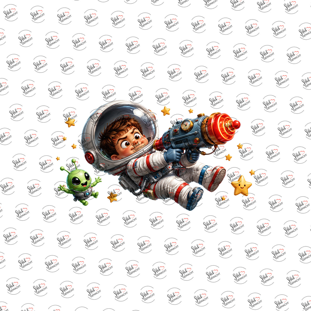 Kleiner Astronaut als UV-DTF Sticker einzeln