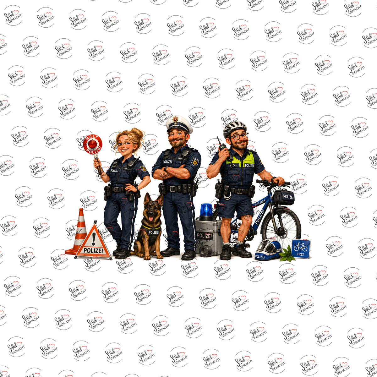Polizei-Trio im Dienst