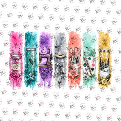 Bastelstreifen als UV-DTF Sticker einzeln