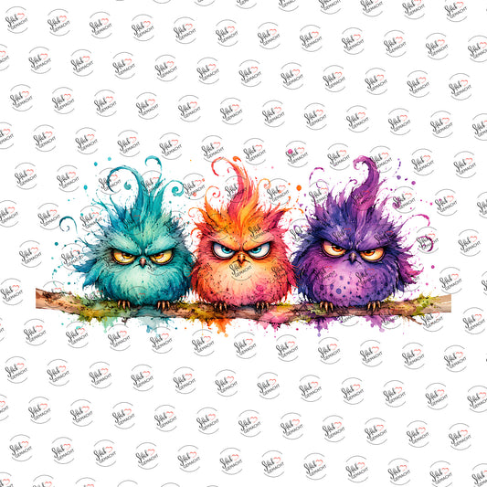 Grimmige Eulen im Trio