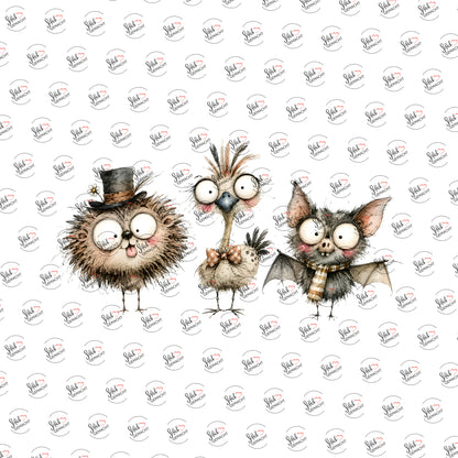 Schräges Trio als UV-DTF Sticker einzeln