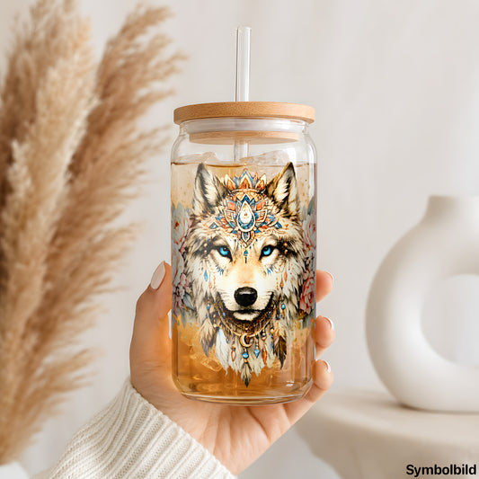 Wolf im Blütenkranz