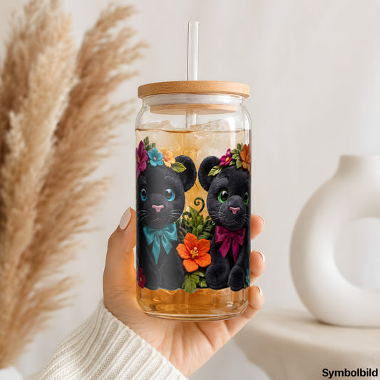 Plüschpanther im Blütenmeer