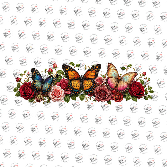 Rosen und Schmetterlinge