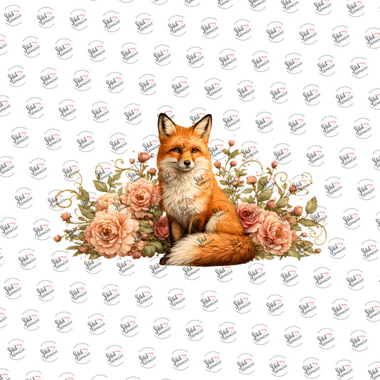 Fuchs im Rosenbeet