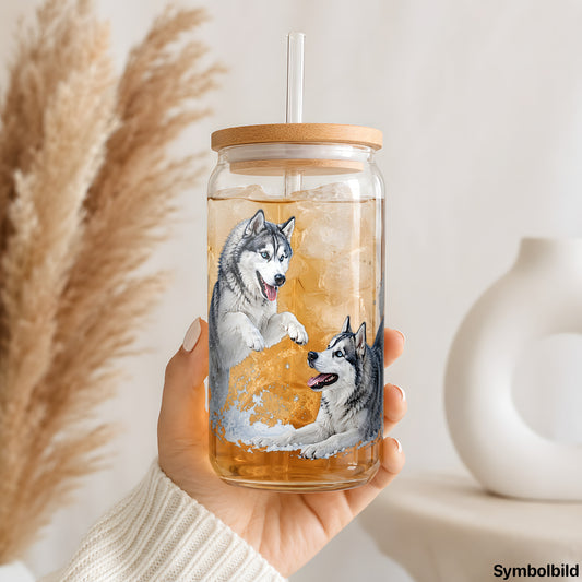 Huskys im Schnee