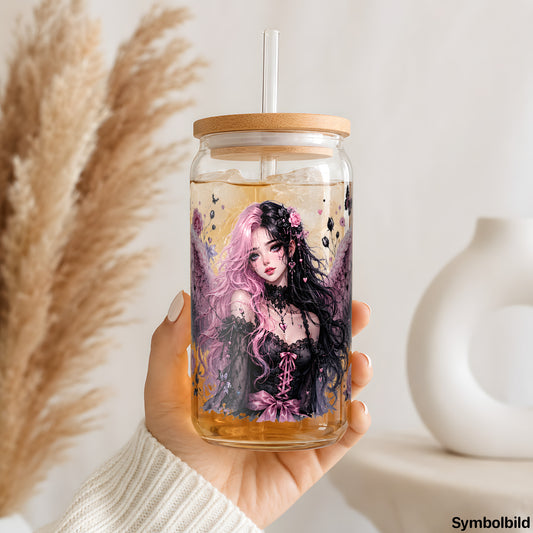 Engel in Rosé und Schwarz