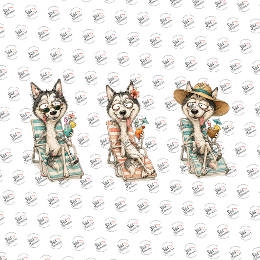 Huskys in Sommerkleidern