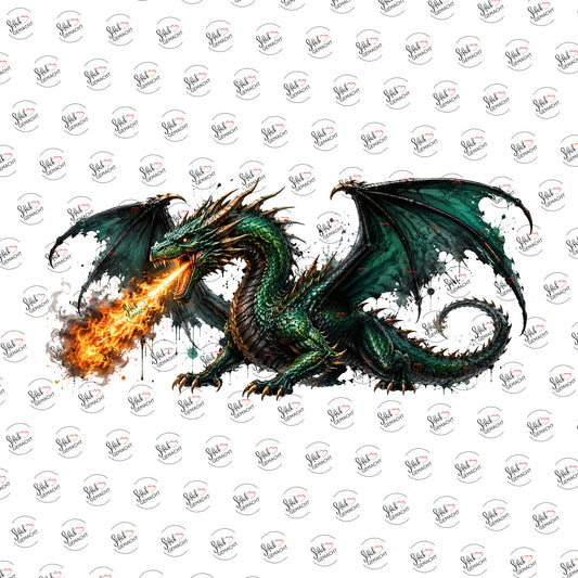 Feuerdrache in Jade