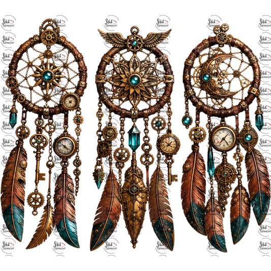 Steampunk-Traumfänger im Trio