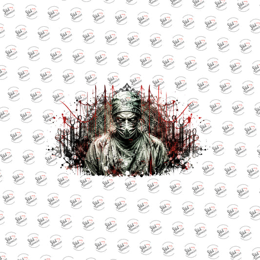 Untoter Chirurg als UV-DTF Sticker einzeln