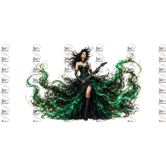 Dame im Smaragdkleid