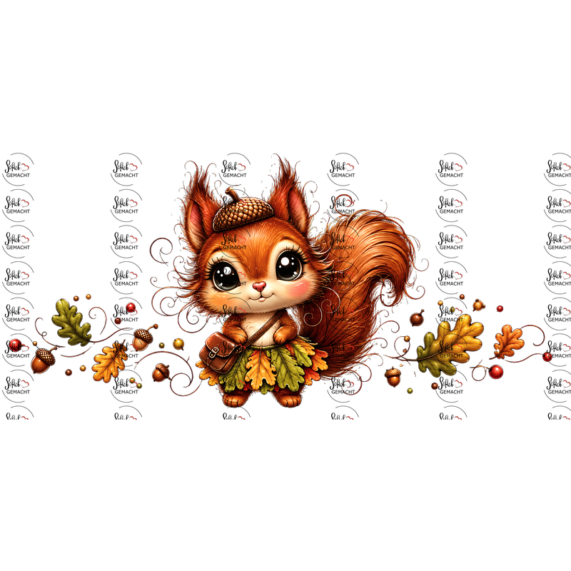 Kawaii Eichhörnchen im Herbst