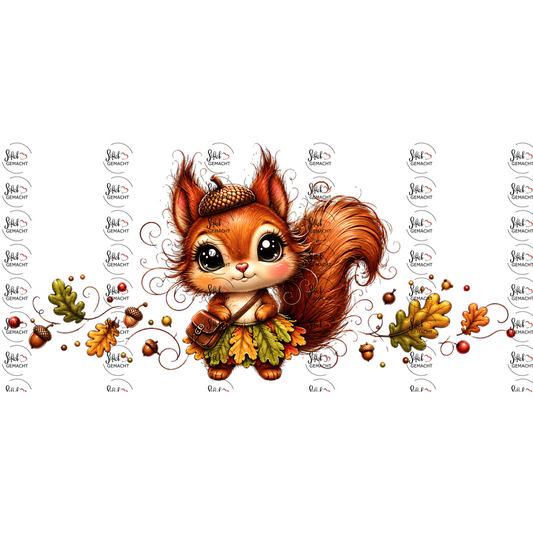 Kawaii Eichhörnchen im Herbst