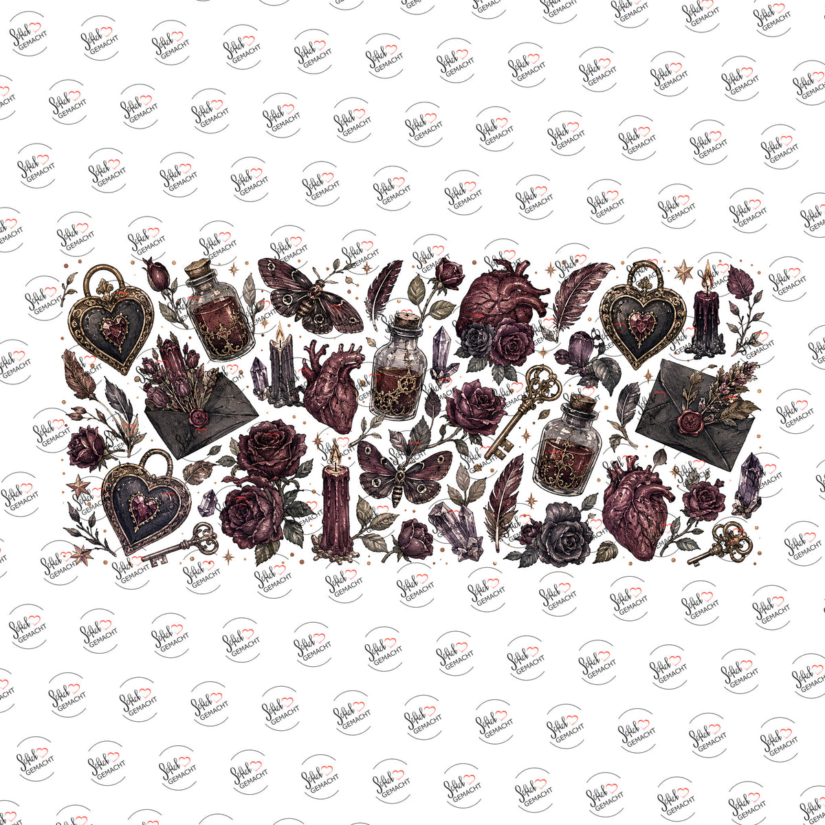 Dunkle Vintage-Collage