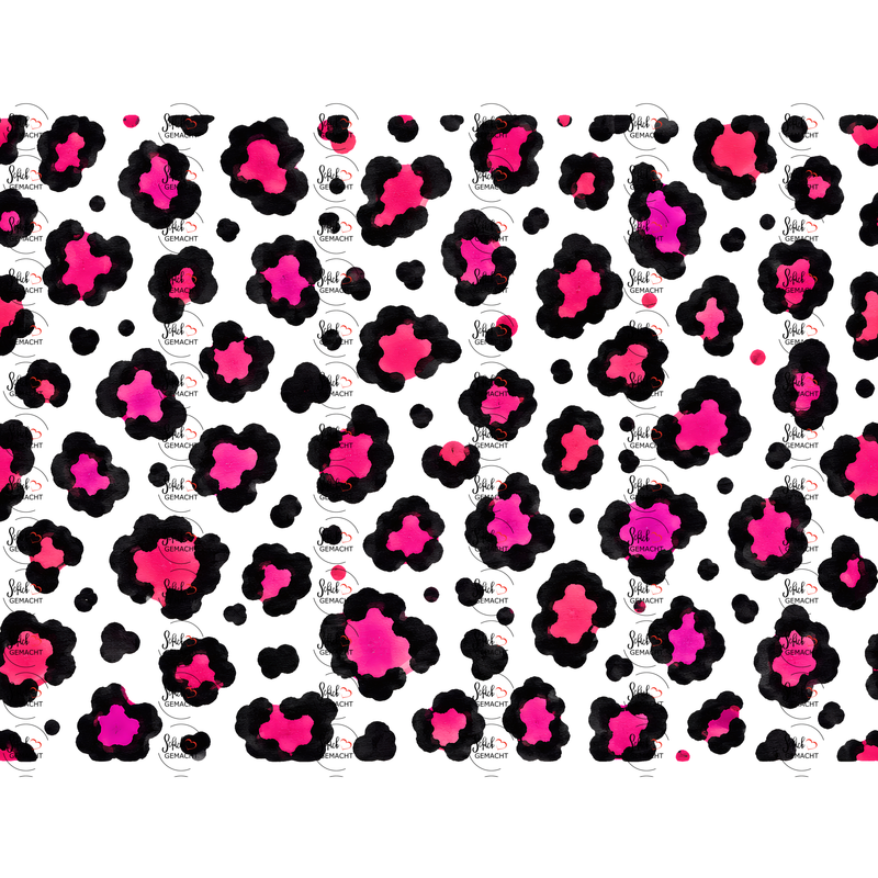 Leo in Schwarz-Pink als UV-DTF Sticker einzeln
