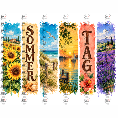 sommertag-aquarell-paneele-sonnenblumen-strand