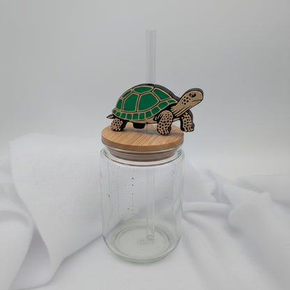 Schildkröte 3D Topper | Dekoration für Strohhalme | PLA | 8,4 mm Lochdurchmesser | DIY Dekoration | wiederverwendbar