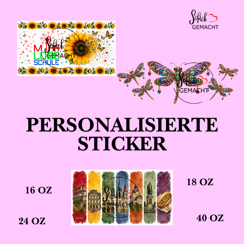DEIN personalisierter Sticker 11oz / 16oz / 18oz / 24oz / 40oz