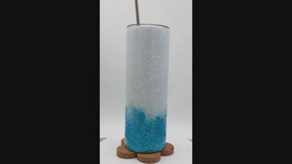 Frozen Glitzer Tumbler | diverse Farben | Edelstahl Tumbler | Epoxidharz Thermobecher | personalisierbar